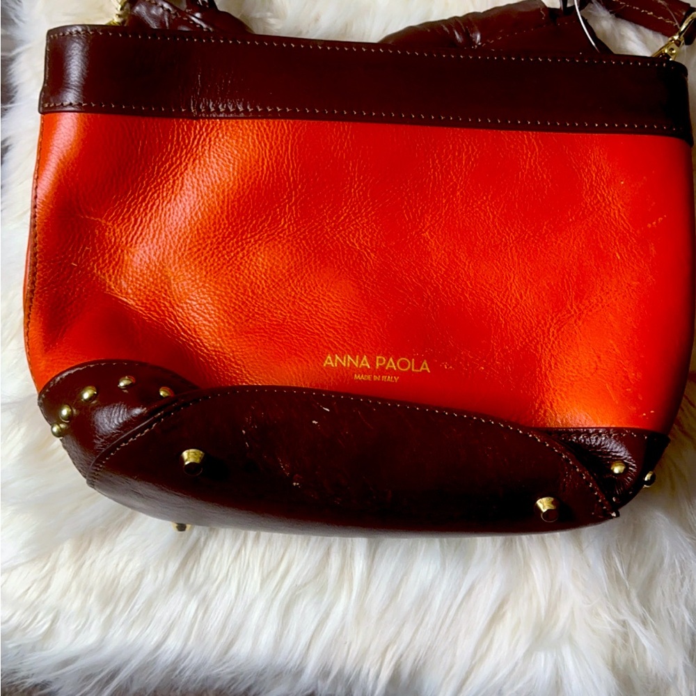 Anna paola Italian leather crossbody bag